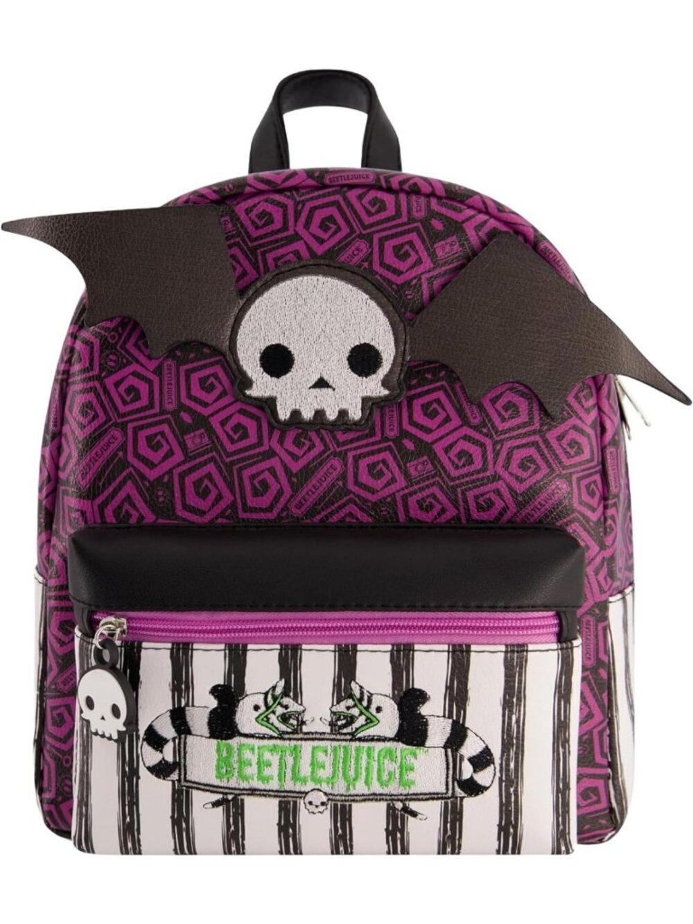 Beetlejuice Mini Backpack - Colorful 11-Inch Bag for Kids & Adults